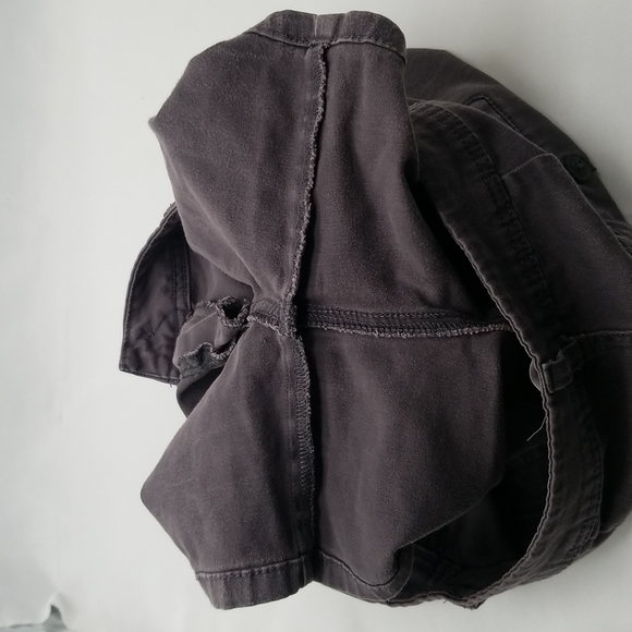 Maurices SZ 4 Shorts Denim Charcoal Gray Flat Front Low Rise Stretch Grey - Picture 12 of 12